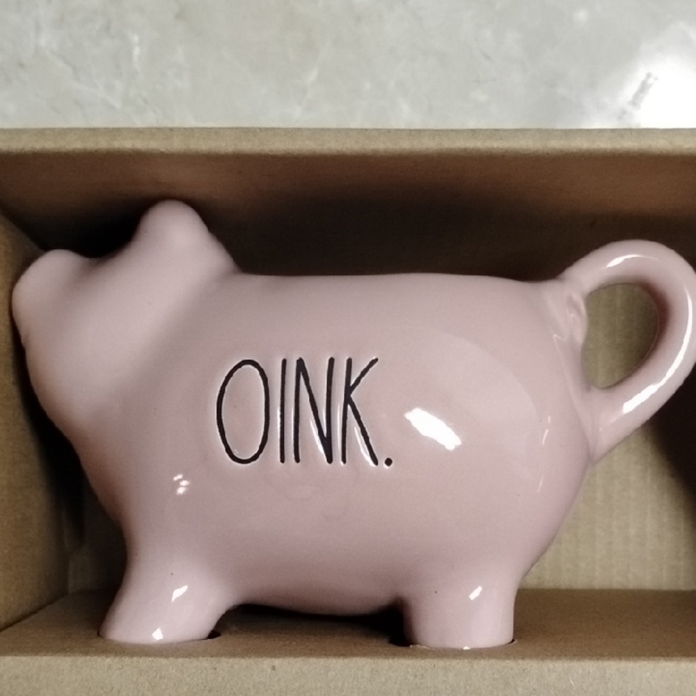 NIB - Rae Dunn Pink Piglets "Oink & Snort" 5oz. Creamer and Sugar Set - Picture 2 of 6